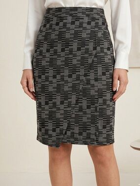 Anthropologie Maeve Bobbie Women's Size S Faux Wrap Pencil Skirt Black